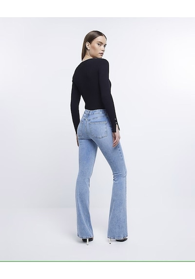 Lavajeans Kadın Yüksekbel Ispanyol Paça Pantolon Buz Kar1122 Buz Mavi
