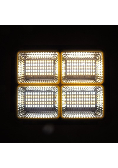 Güneş Enerjili İkaz Lambalı Portatif Led Projektör 100 Watt