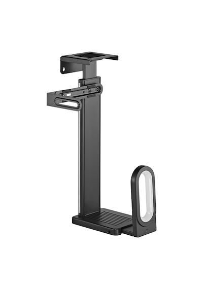 Brateck Rgb Aydınlatmalı Kolay Kurulum Masa Altı-duvar Destekli Siyah Kasa Tutucu Cpb-26r