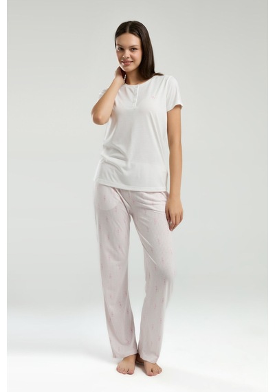 Arnetta Kadın Krem Pijama Takımı Krem