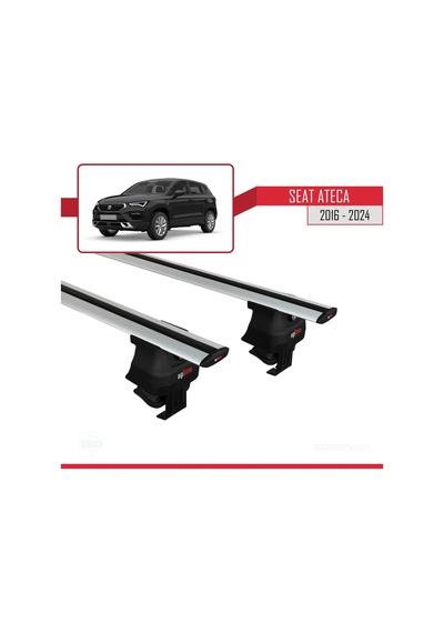Seat Ateca 2016 Ve Sonrası İle Uyumlu Ace-4 Ara Atkı Tavan Barı Gri