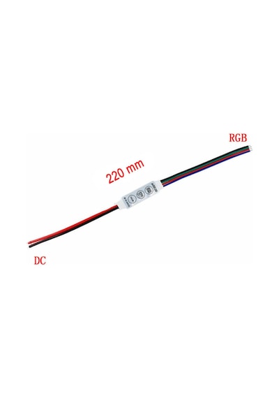 3 Tuşlu Rgb Led Dimmer Dc 12v 3a Renk Hız Parlaklık Ayarı Ortak Anot 20 Renk 19 Mod Hafıza 5050