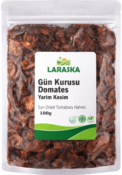 Güneşte Kurutulmuş Domates Yarım Kesim 100g Sun Dried Tomatoes Halves 100 G