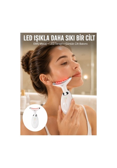 Yüz Ve Boyun İçin Led Işık Terapili Bakım Cihazı Yeni Nesil - Hs08372579-2341 Renkli
