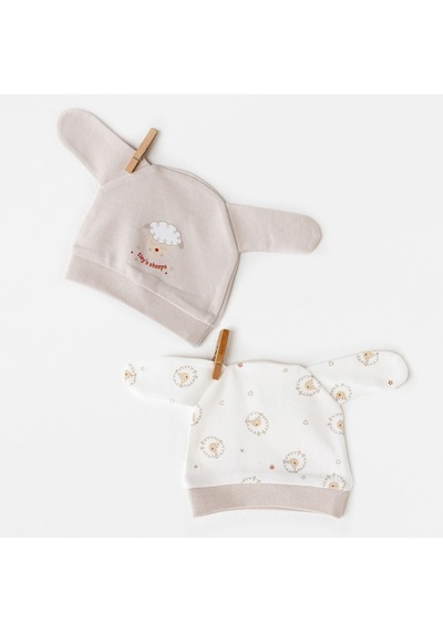 Erturkstore Ac26157 Tinny Sheeps Şapka Beige Çok Renkli