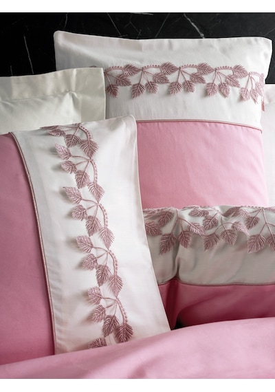 Cotton Box Nakışlı Saten Çift Kişilik Nevresim Takımı Niobe Pembe