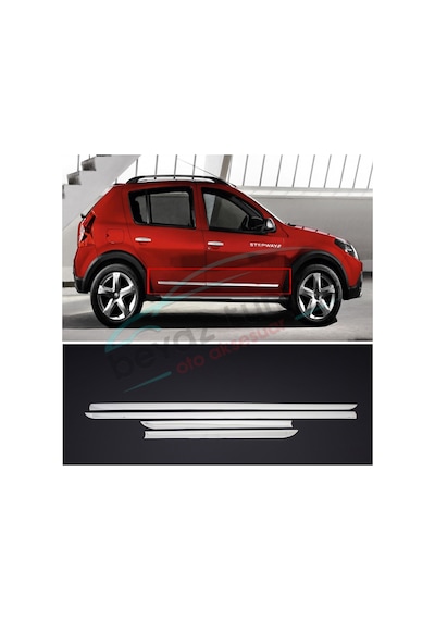 Dacia Sandero Stepway Yan Kapı Çıtası Kromu Nikelajı 2012 Sonrası