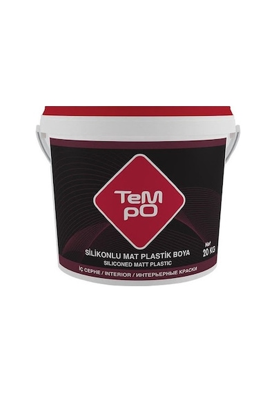 Tempo Silikonlu Mat Plastik İç Cephe Duvar Boyası 20 Kg Fildişi Tempo Silikonlu Mat Plastik İç Cephe Duvar Boyası 20 Kg Fildişi