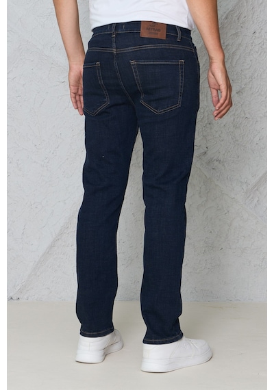 Myrab Denim Erkek Siyah Regular Fit Rahat Kesim Denim Zift Mavi Jeans Lacivert