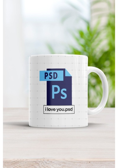 Photoshop Baskılı Kupa Bardak Beyaz