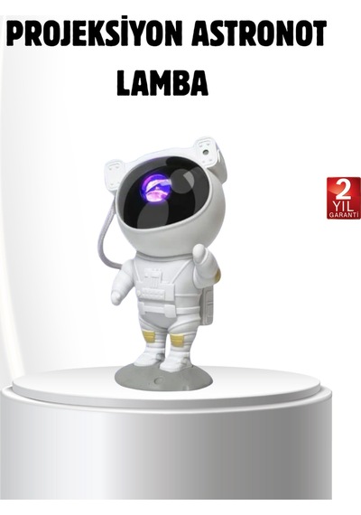 Bluetooth - 231 - Müzikli Astronot Projeksiyon Lambası Yıldız Ve - Csmo-tex - Ay Efektli