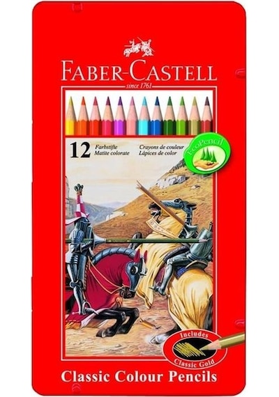 Faber-Castell Kuru Boya Metal Kutu 12 Renk