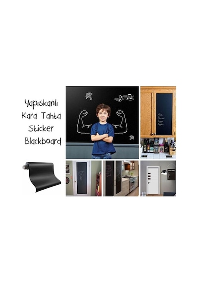 Yapışkanlı Kara Tahta-yazı Tahtası Sticker Çok renkli