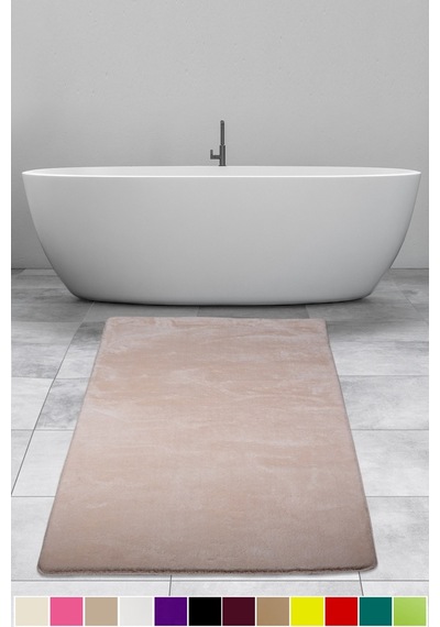 Elite Vizon 80x150 Cm Büyük Ebat Peluş Banyo Paspası Kaymaz Pufid Vizon
