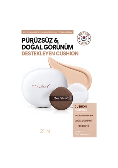 Skin Fitx Mochi Mesh Cushıon/pürüzsüz Ve Doğal Görünüm Destekleyen Cushıon 210N