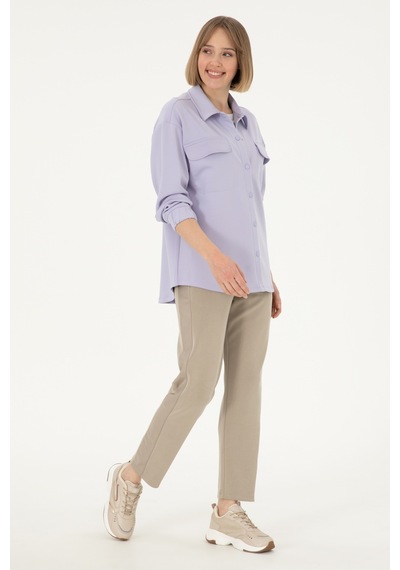 U.s. Polo Assn. Kadın Lila Gömlek Örme 50292455-vr034 Lila