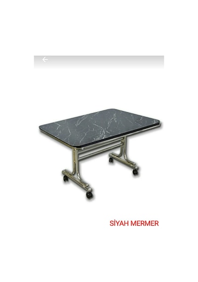Pratik 70X110 Tekerlekli Orta Sehpa Krom Nikel Kaplamalı Metal (494118493)