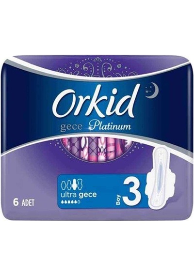 Orkid Platinum Hijyenik Ped Ultra Gece 6 Adet