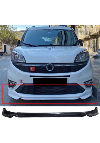 Fiat Doblo D4 Ön Ek 2015 - 2021 Mat Siyah Plastik Ön Karlık