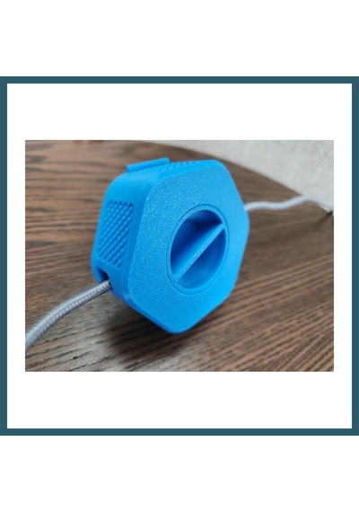Bezos 3d Baskı Taşınabilir Kablo Düzenleyici Makara Şarj Ve Usb Kablo Toplayıcı Döner Kablo Sarıcı - Mavi Ob
