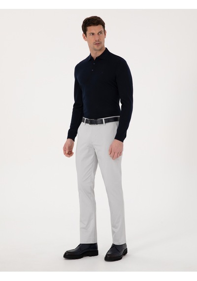 Cacharel Açık Gri Slim Fit Pamuk Karışımlı Kanvas Pantolon Cacharel Açık Gri Slim Fit Pamuk Karışımlı Kanvas Pantolon