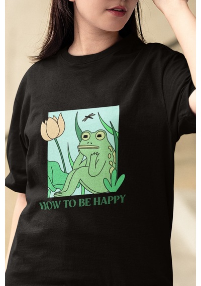 Frog How To Be Happy Tişört