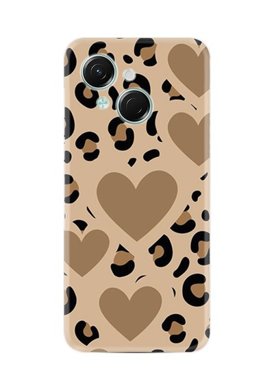 Tecno Spark Go 1 2025 Kılıf Boutique Baskılı Resimli Leopar Kalp Pcode -068