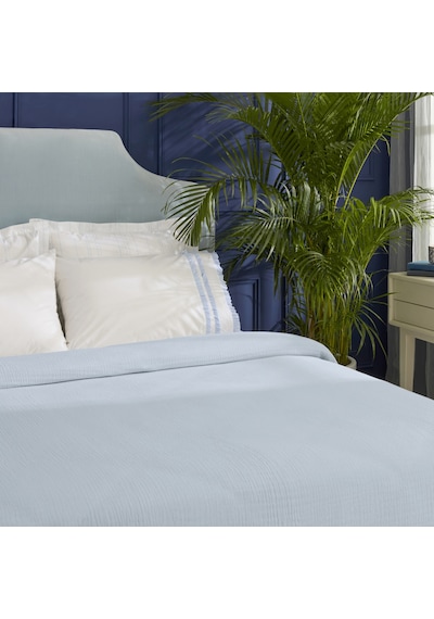 Karaca Home Blue Muse %100 Pamuk Nish Set Çift Kişilik Pike Takımı Mavi Çok Renkli