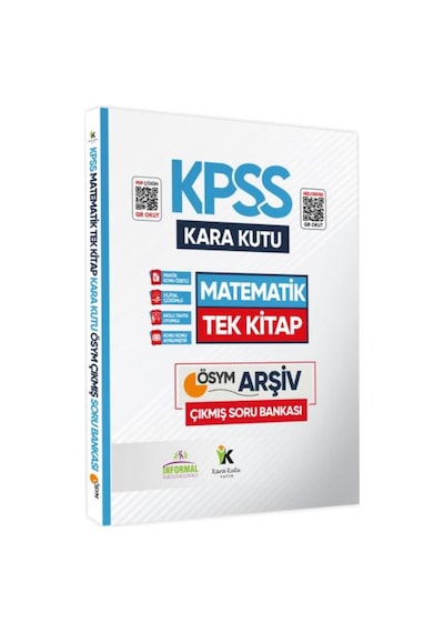 KPSS Matematik Kara Kutu TEK KİTAP Dijital Çözümlü Konu Özetli ÖSYM Çıkmış Soru Bankası