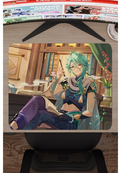 Baizhu Genshin Impact Anime Gacha V5 - 48x40 Xl Gaming Mouse Pad Fare Altlığı