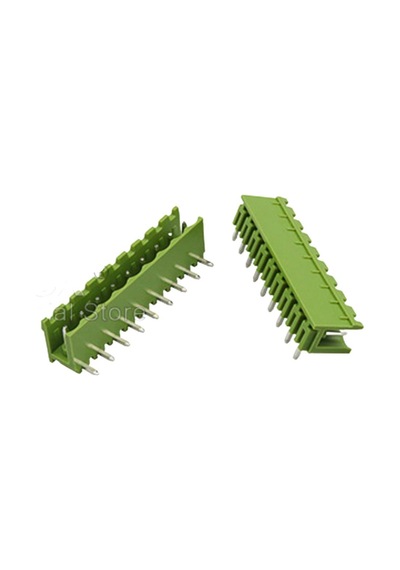 9 Pin Geçmeli Klemens 90' Erkek 5.08mm Yeşil