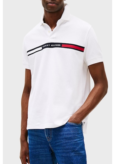 Tommy Hilfiger Erkek Polo Yaka T Shirt Mw0mw38130 Ybr Beyaz Beyaz