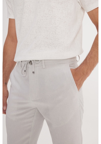 AC&Co / Altınyıldız Classics Erkek Grı Slim Fit Dar Kesim Beli Bağlamalı Çizgili Yan Cepli Casual Jogger Pantolon Gri AC&Co / Altınyıldız Classics Erkek Grı Slim Fit Dar Kesim Beli Bağlamalı Çizgili Yan Cepli Casual Jogger Pantolon Gri