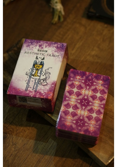 Mor Beyaz Spiritüel Enerji Tarot Destesi 78 Kart - Arındırma Kesesi Hediyeli