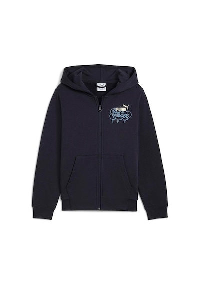 Puma Mid 90s Full Zip Çocuk Lacivert Kapüşonlu Ceket Lacivert