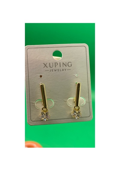 Xuping Altın Renginde Sallantılı Yıldız Detaylı Çelik Kadın Küpe