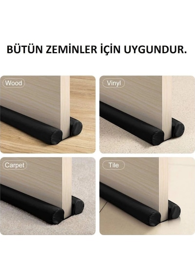 2 Adet Kapı Altı Rüzgar Önleyici Soğuk Önleyici Isı Yalıtım
