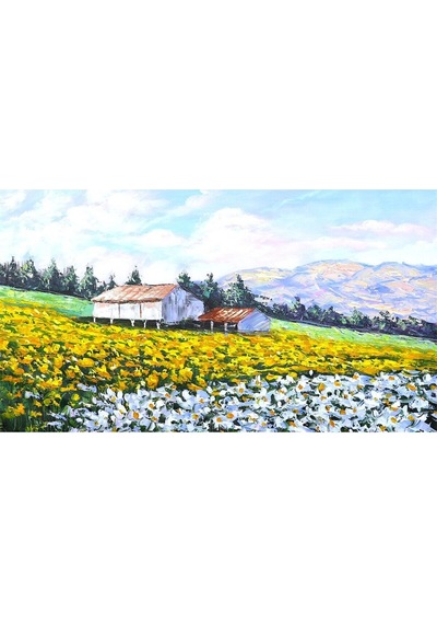 Yağlı Boya Tablo %100 El Yapımı 105cmx65cm Manzara Doğa