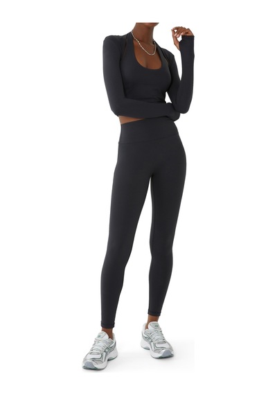 L Couture Tam Boy Aktif Legging Siyah