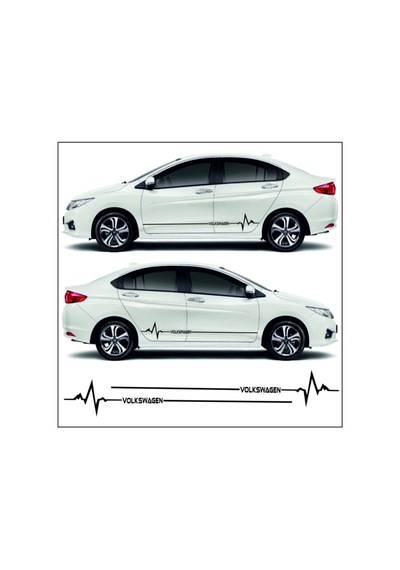 Volkswagen Polo İçin Uyumlu Aksesuar Yan Şerit Oto Ritim Sticker