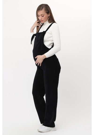 Luvmabelly Myra6112 - Lacivert Kadife Hamile Salopet-lacivert