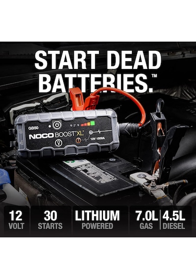 Genius Gb50 12v 1500amp Ultrasafe Lityum Akü Takviye + Powerbank + Led Lamba