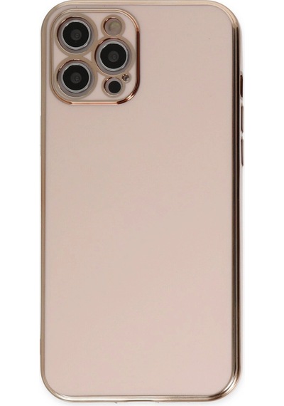 Apple Uyumlu iPhone 12 Pro Max Kılıf Volet Silikon Pembe\