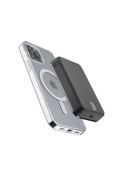 Cellular Line Magsafe 10.000 mAh 7.5 W Kablosuz PD 18W Kablolu Powerbank Siyah