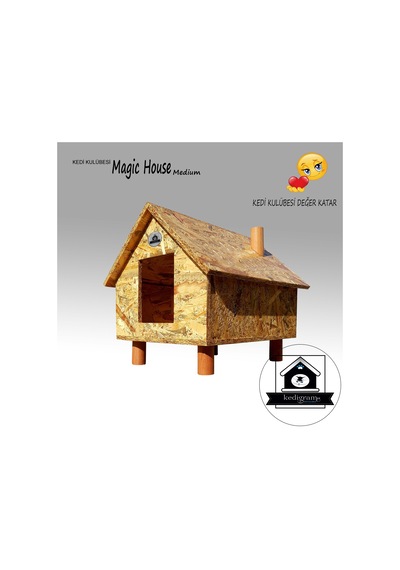 Kedigram Kedi Kulübesi Kedi Evi Magichouse Medium Dış Mekan Su Geçirmez