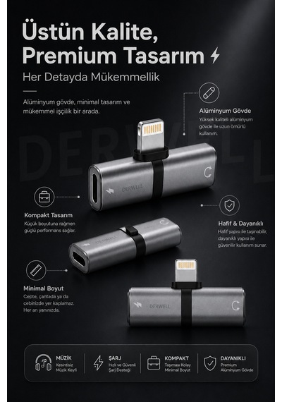 Yeni 2026 Apple Uyumlu iPhone Şarj Ve Kulaklık İkili Çevirici Çoklayıcı Aparat Aynı Anda Müzik Dinleme Ve Hızlı Şarj Desteği Veren Lightning Splitter Dönüştürücü Adaptör Kompakt Kaliteli Ses Aktarım Kablosu