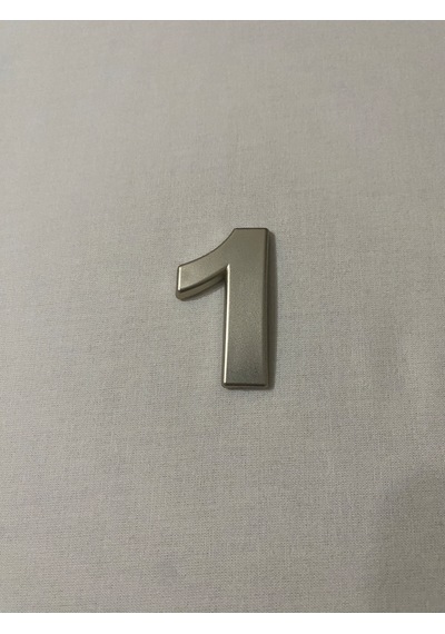 1 Bir Numara Yapışkanlı Daire Bina Villa Kapı Numarası Sarı Gold 4 Cmx5cm No:1 Plastik