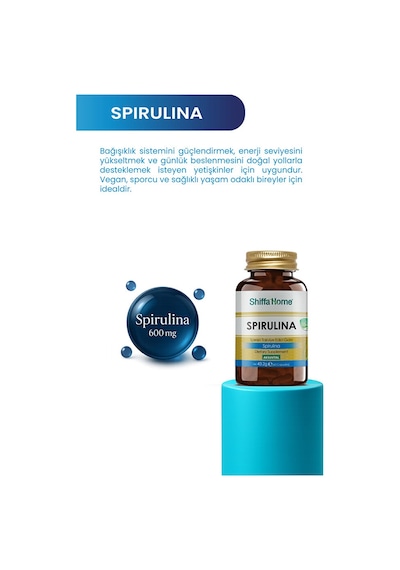 Spirulina Deniz Yosunu 60 Kapsül Vegan