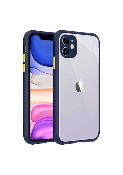 Apple Uyumlu iPhone 11 Kilif Kenar Renkli Sararmaz Seffaf Kapak 357388475