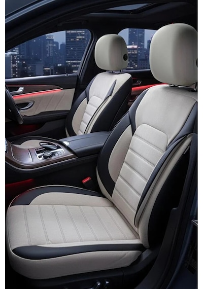 Hyundai İ20 2010 2020 Uyumlu Kumaş Alcantara Oto Koltuk Kılıfı Bej